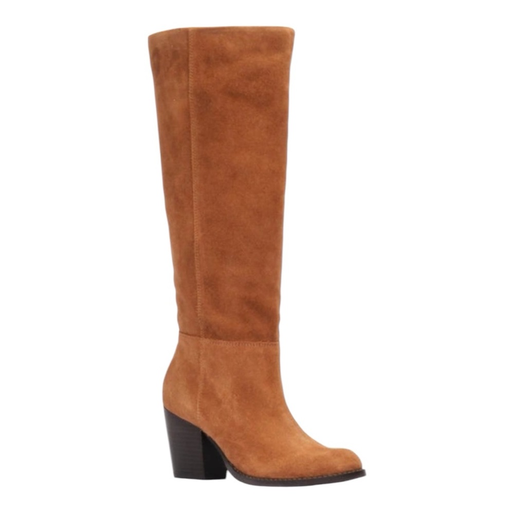 🔥 CREVO Atty Leather Suede Tall Boot Chestnut NWT